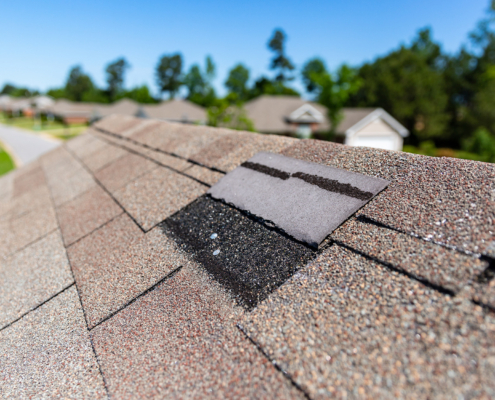 roof damage after a storm