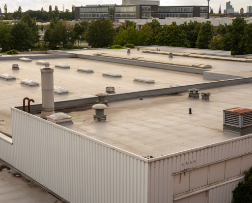 Flat Roof of an Industrial Building